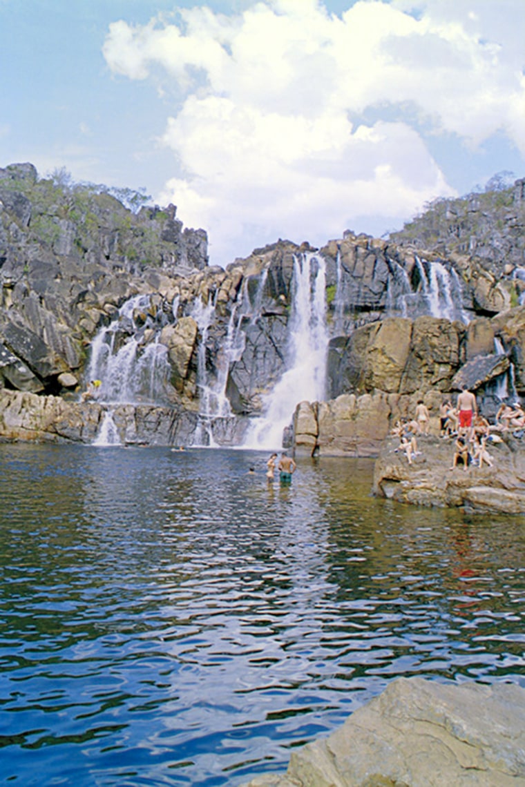 Image: Carioquinhas water fall in Parque Nacional da Chapada dos Veadeiros