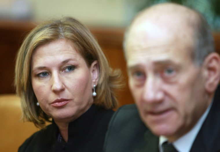 Image: Tzipi Livni, Ehud Olmert