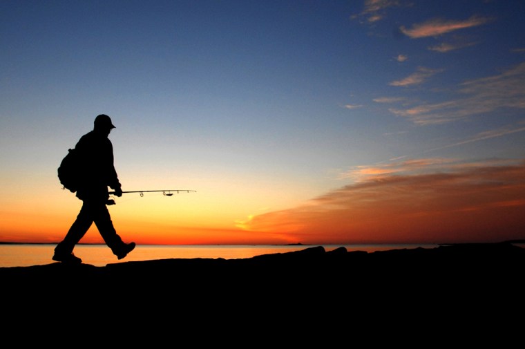 Image: Man going fishing