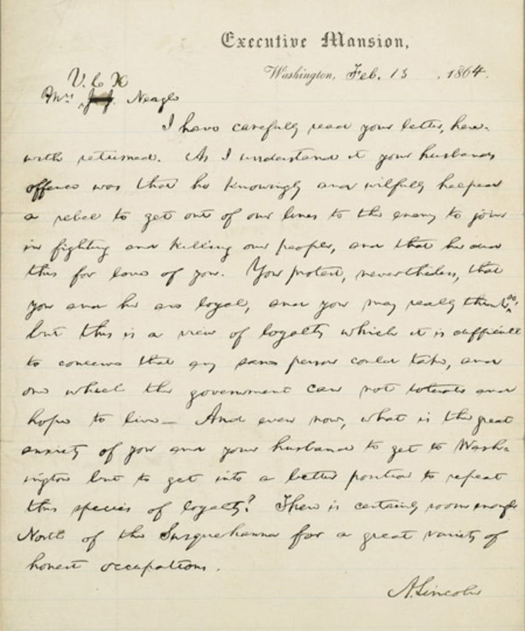 Abe Lincoln's anger revealed in Civil War letter