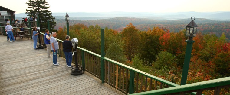 Visitors at the Hogback Mountain Scenic