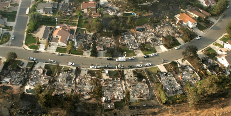 Image: home burned in San Diego