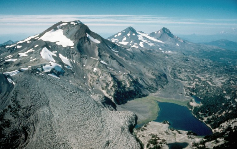 Collier Glacier, which sits on the Middle Sister of the Three Sisters mountains in Oregon, has retreated more than a mile in the last century, with that retreat accelerating in the last few decades.