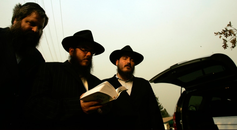 Image: Rabbis at the wildfire in Running Springs, Calif