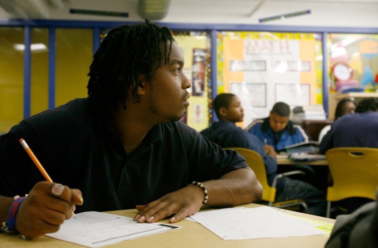 Image: YouthBuild Public Charter School's GED program in Washington, Dontike Miller
