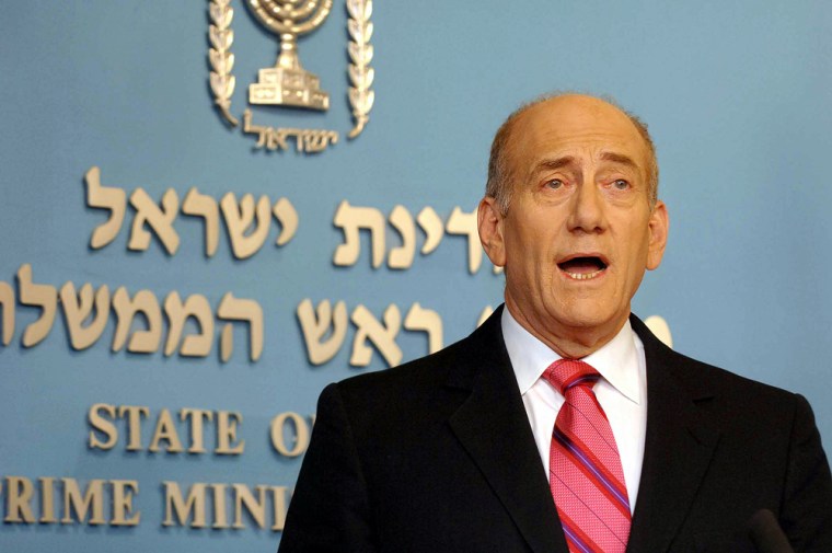 Israeli Prime Minister Ehud Olmert announces Monday that he's been diagnosed with the initial signs of prostate cancer.