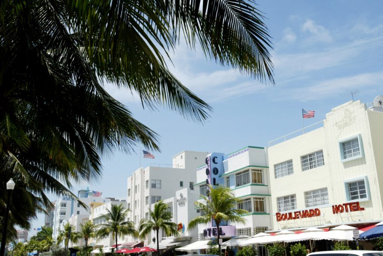 Image: Ocean Drive in the South Beach area of Miami Beach, Fla.