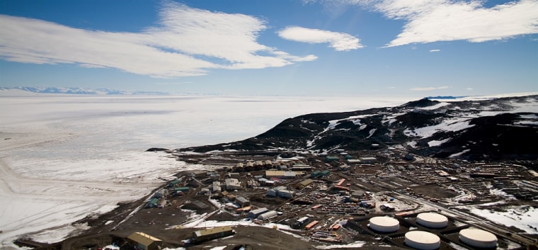 Image: A view of McMurdo Station, Antarctica, seen from nearby Observation Hill