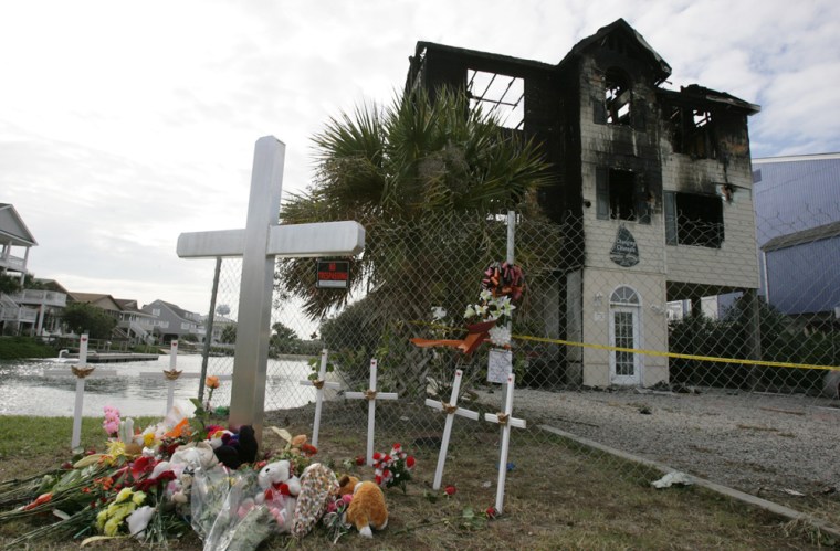 Because of the extensive damage to this beach house, shown on Friday, it was impossible for investigators to pinpoint the exact source of the blaze that killed seven college students early on Oct. 28, officials said. 