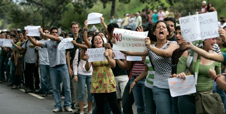 Image: Venezuelan students protest