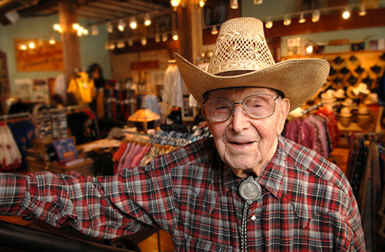 Jack Weil, 106, runs the Rockmount Ranch Wear, a Denver, Colorado-based apparel firm. What keeps him going to work every day: The chance to spend time with his son and grandson, who have both played a role in running the business. "I think I'm the happiest and luckiest guy in the world," Weil says.