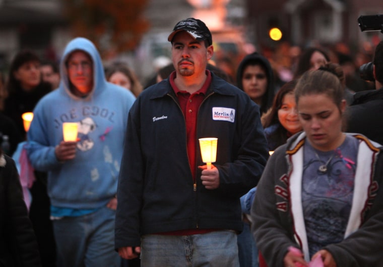 Image: Friends and family of missing Bolingbrook, Illinois woman Stacy Peterson, hold a vigil