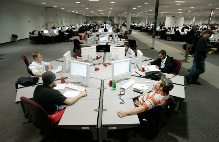 Image: Students use computers in the Virginia Tech Math Emporium in Blacksburg, Va.