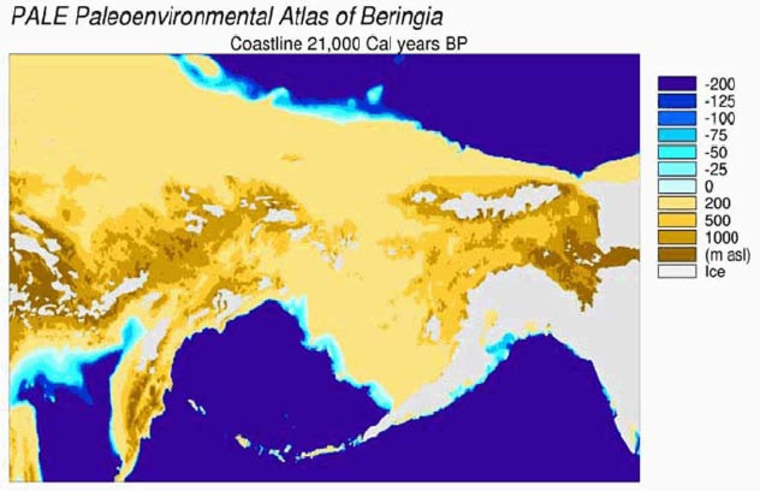 Image: A view of the Bering Strait land bridge