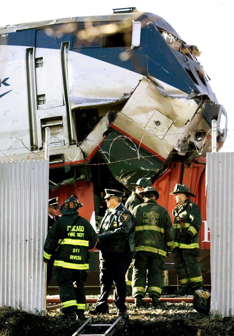 Image: Amtrak and train accident