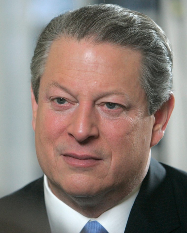 Image: Former U.S. Vice President Al Gore speaks during an interview with Reuters in Oslo