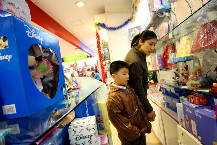 Image: Some Chinese families buy foreign-branded toys