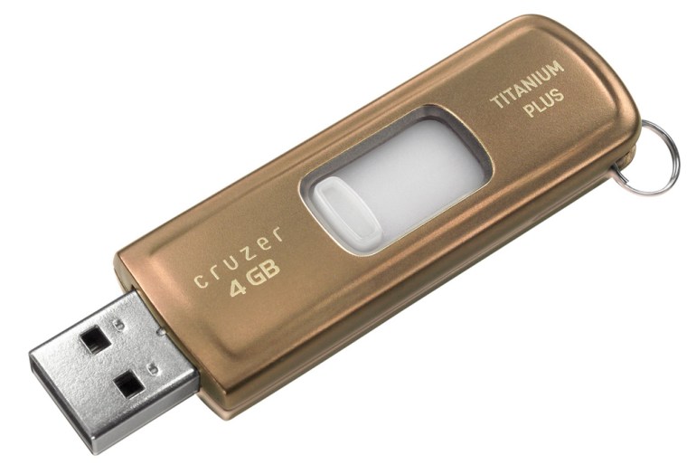 Image: SanDisk's Cruzer Titanium Plus USB flash drive is seen in an undated handout photo