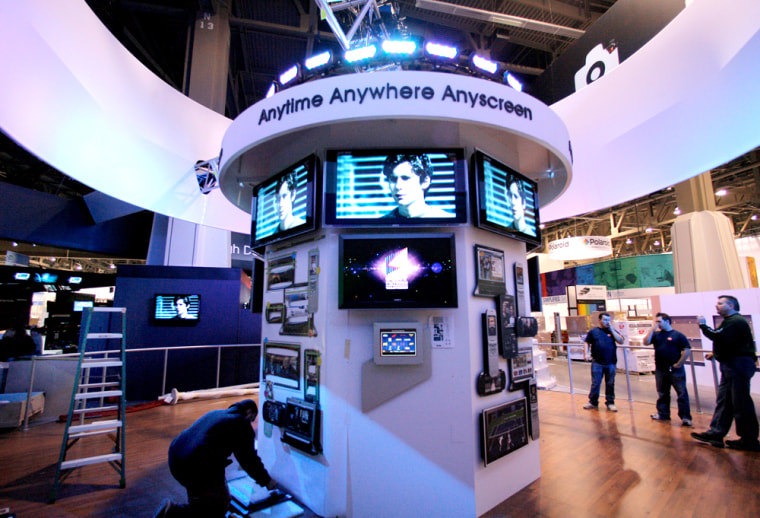 Image: The Sony booth is shown at the Las Vegas Convention Center in Las Vegas