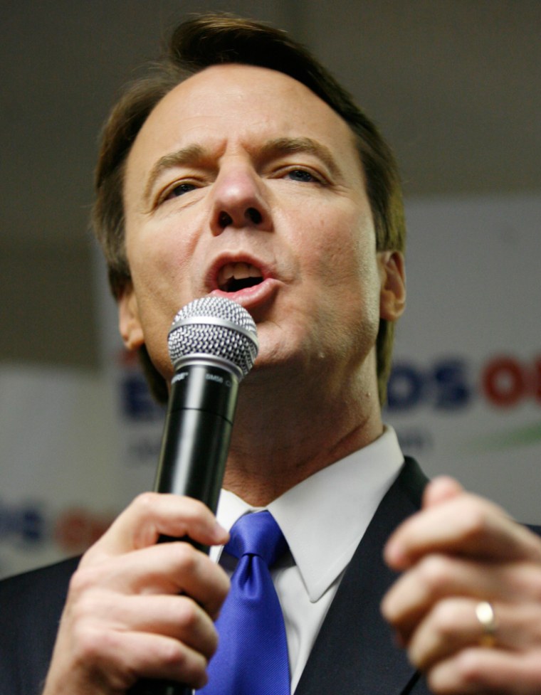 Image: John Edwards campaigns in Des Moines Iowa