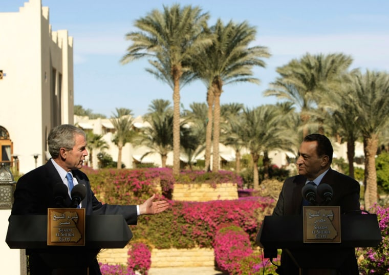 George Bush, Hosni Mubarak