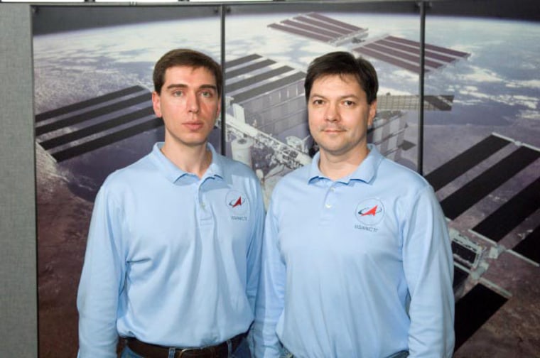 Russia's Federal Space Agency cosmonauts Sergei Volkov, left, and Oleg Kononenko will serve as Expedition 17's commander and flight engineer, respectively. 