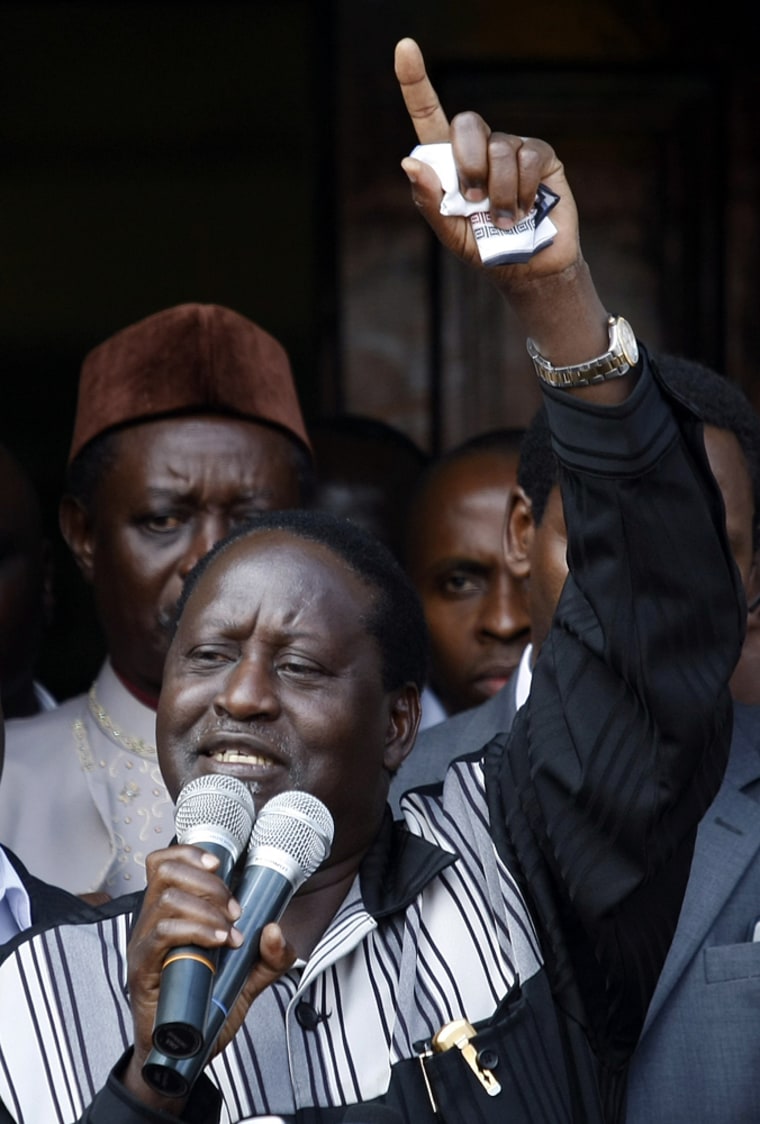 Image: Kenyan opposition challenger Raila Odinga