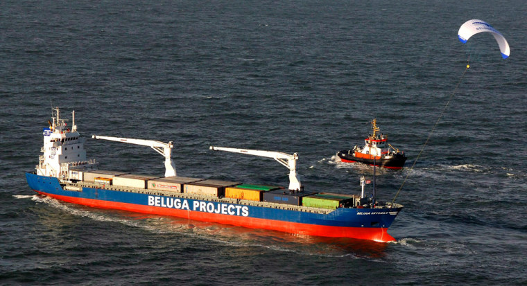 Image: Freighter with kite