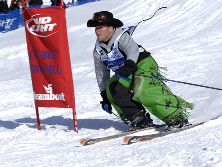 Image: Cowboy downhill competitor William Kusler