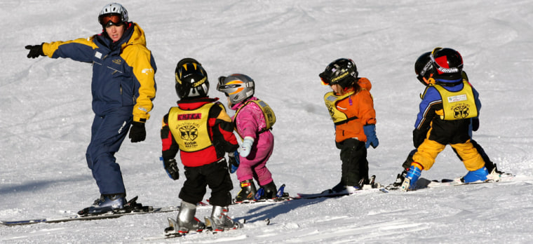 Image: Kids skiing at Whistler.