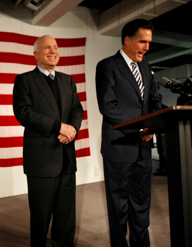 Image: John McCain, Mitt Romney
