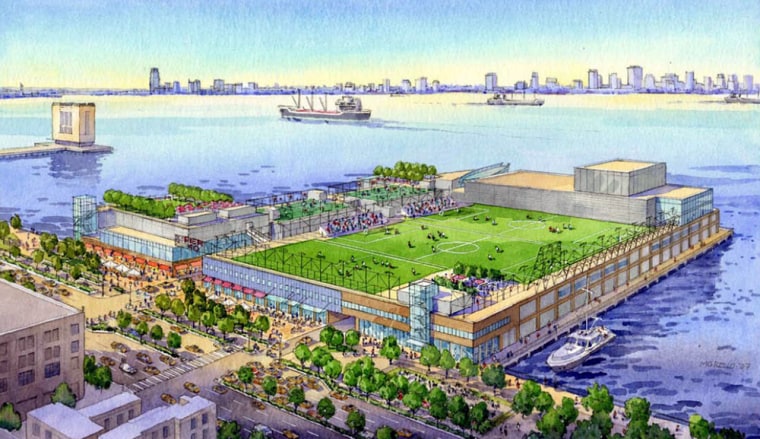 Image: Proposed redevelopment projects for Pier 40 in New York city