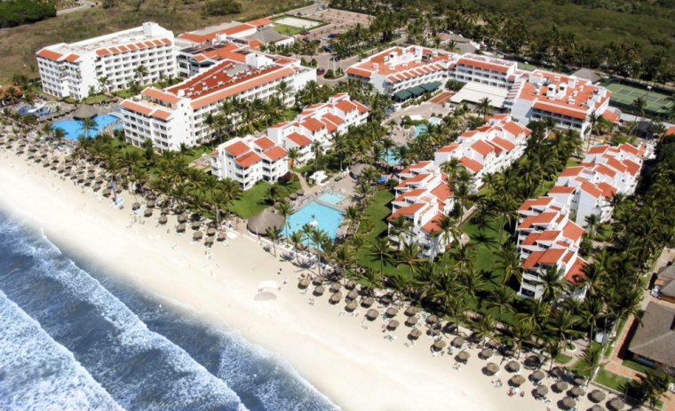 The Marival Resort & Suites in Nuevo Vallarta, Mexico is a sprawling 495-room Mediterranean themed resort on the hotel-lined beach in Nuevo Vallarta, just north of the famous vacation city.