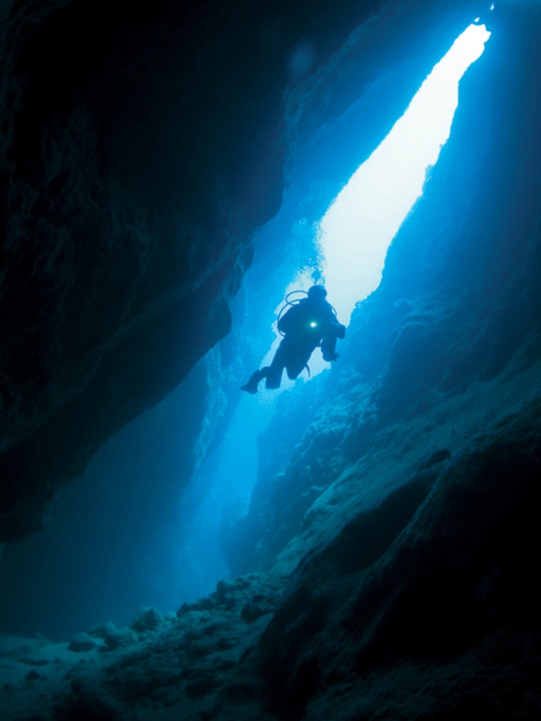 Image: blue hole off Andros