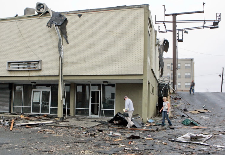 Image: cleanup from a possible tornado
