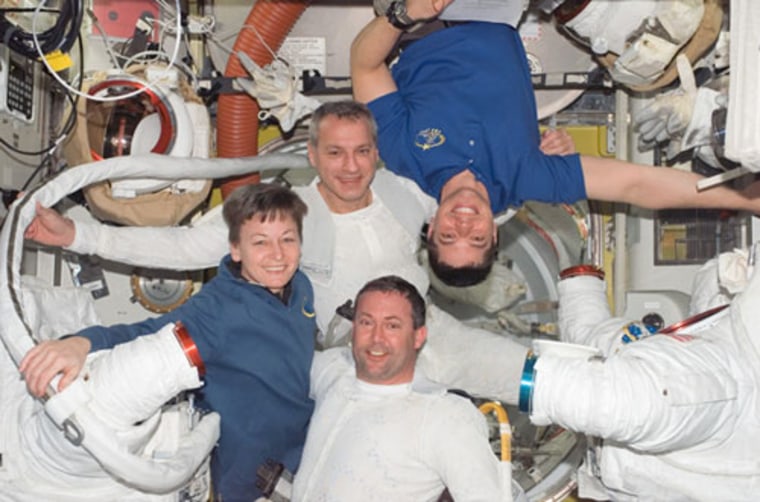 Image: International space station astronauts