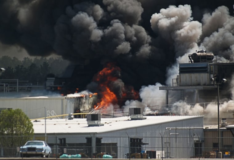 Image: meat packing plant explosion