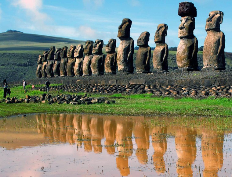 Image: Moais, on Easter Island, Chile