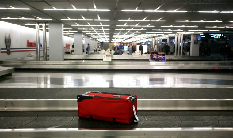 Image:  A lone travel bag