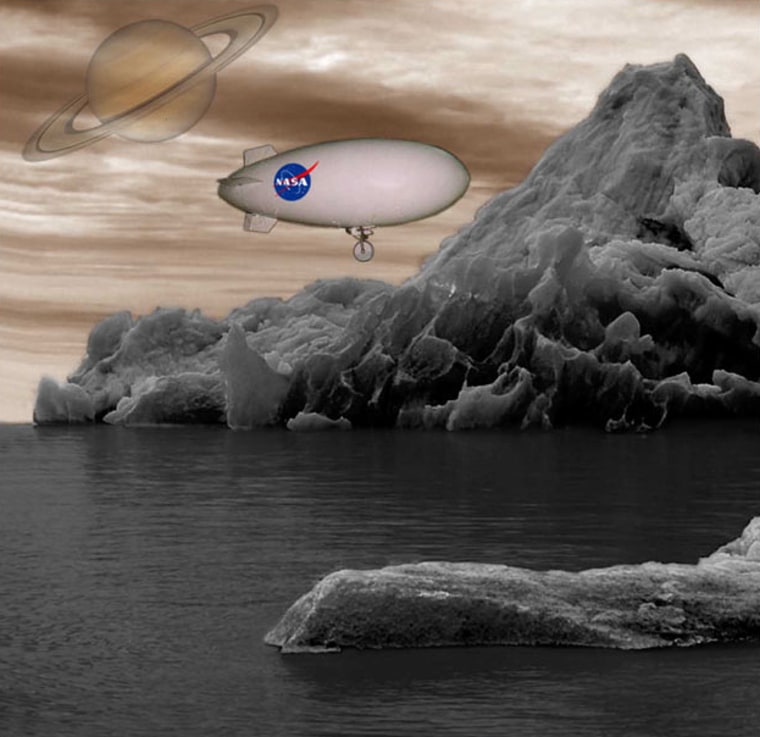 Image: Blimp exploration of Titan