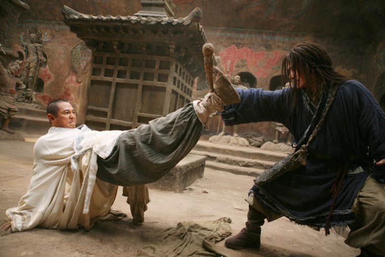 Image: Jet Li, Jackie Chan in \"The Forbidden Kingdom\"