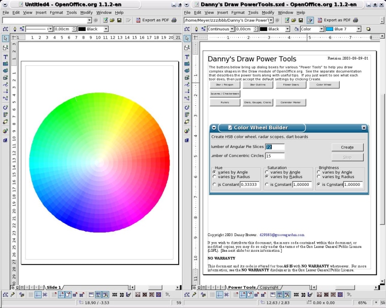 Image: OpenOffice.org drawing program screenshot