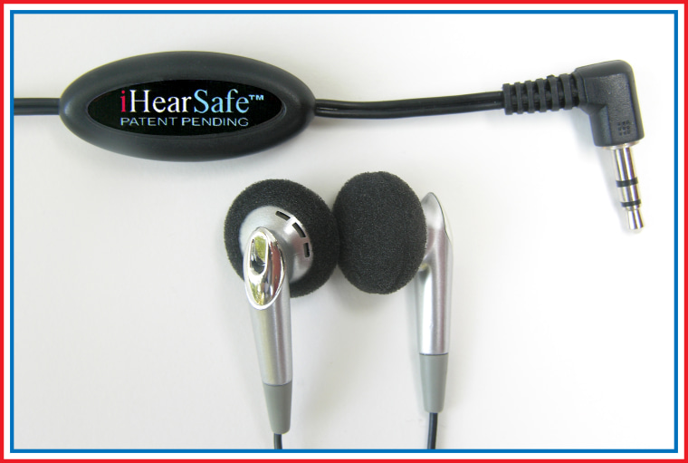 Image: iHearSafe volume-limiting earbuds