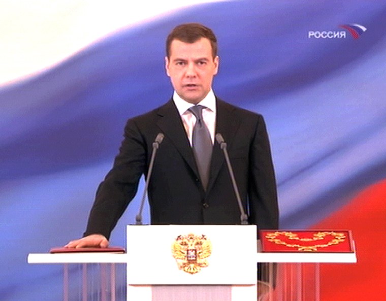 Image: Russian president Dmitry Medvedev