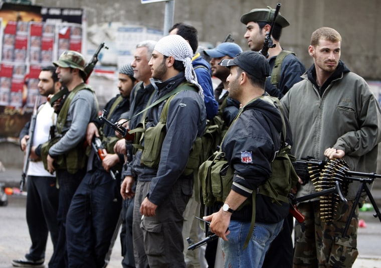 Image: Shiite gunmen in Beirut