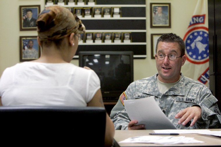 Image: Army recruiter