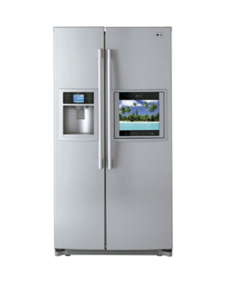 Image: LG refrigerator with high-definition TV