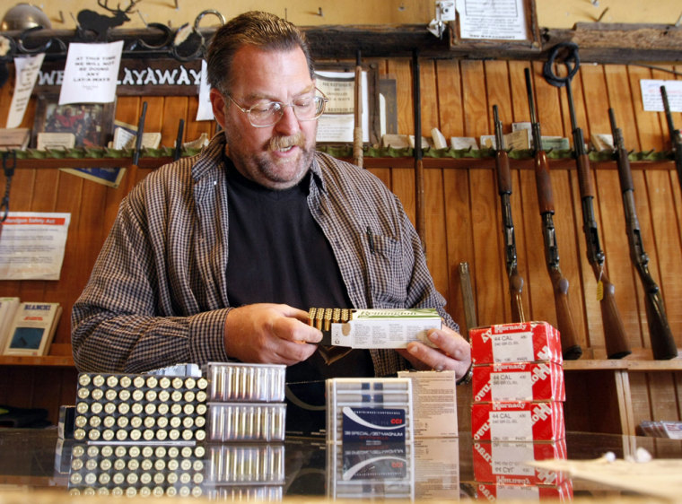 Image: Gun shop owner Jim Newbauer