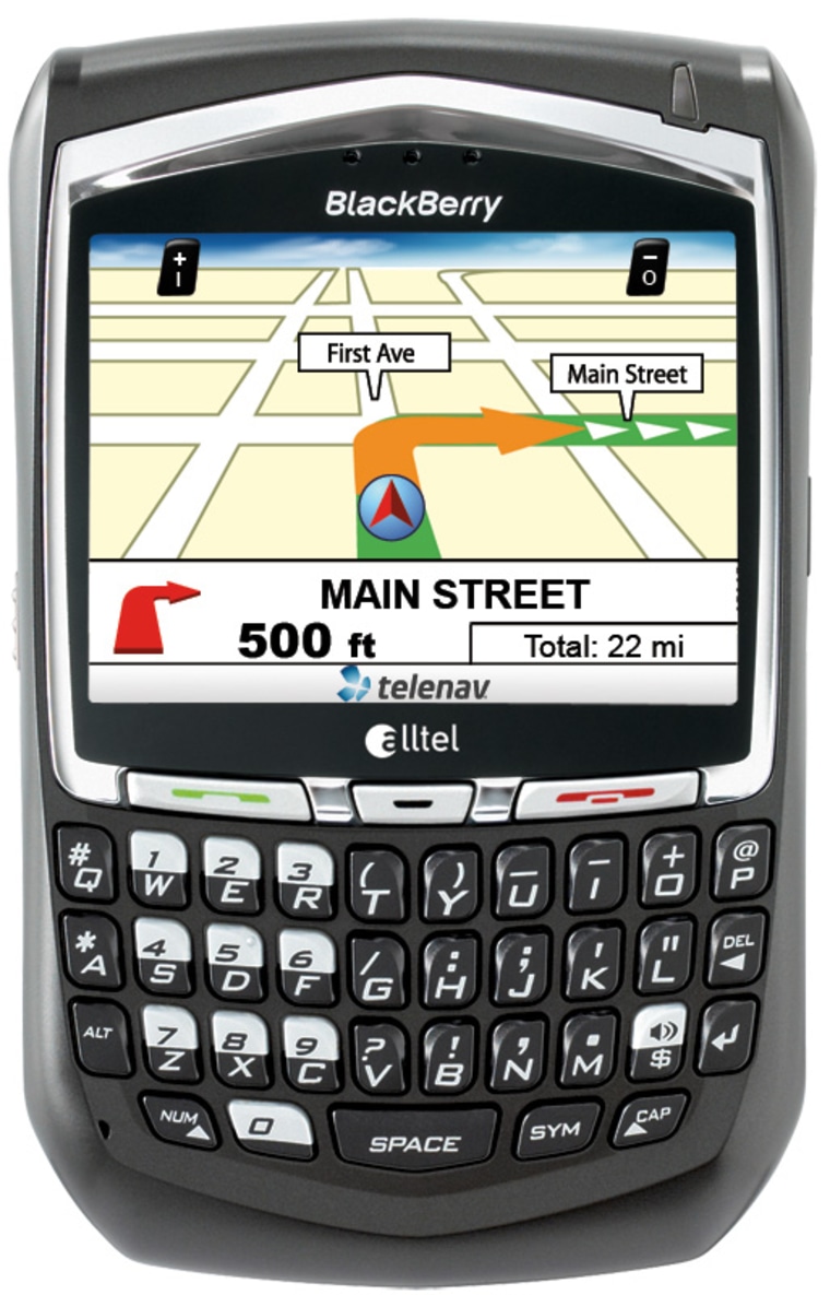 Image: TeleNav GPS navigation on cell phone