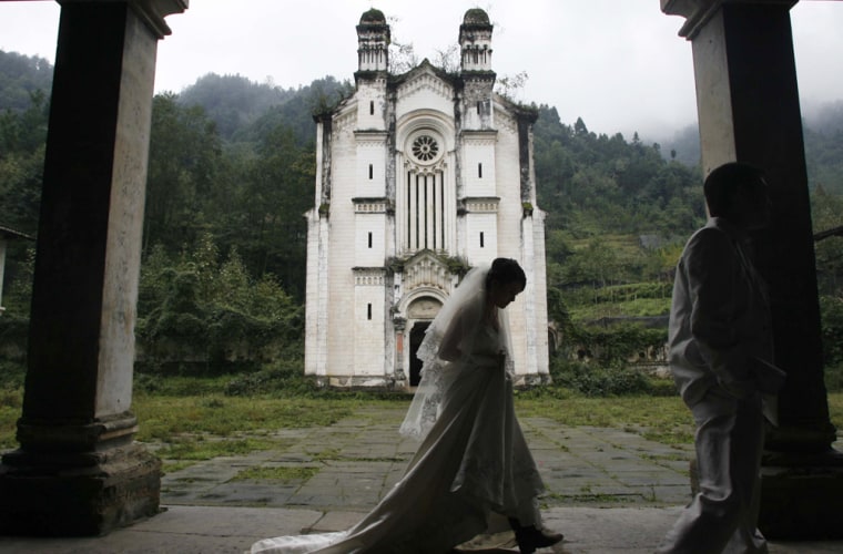 Image: File photo of deserted catholic seminary in Pengzhou, China